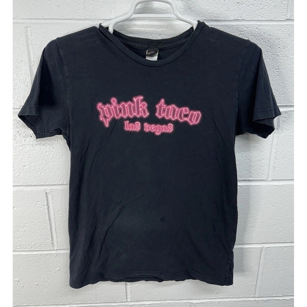 Hard Rock Hotel T-Shirt Black Pink Taco Vintage / Women's Large
